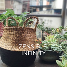 Cargar imagen en el visor de la galería, canastas de rattan natural y negra | zensible-infinity