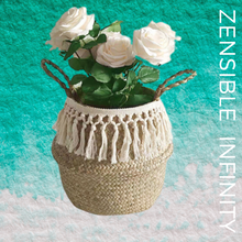 Cargar imagen en el visor de la galería, canasta-tejida-a-mano flores |zensible-infinity