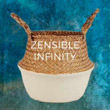 Cargar imagen en el visor de la galería, canasta multiusos natural y blanca | zensible-infinity
