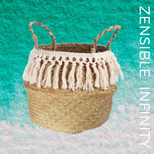 Cargar imagen en el visor de la galería, canasta-tejida-a-mano natural |zensible-infinity
