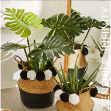 Cargar imagen en el visor de la galería, canasta-con-pompones plantas |zensible-infinity
